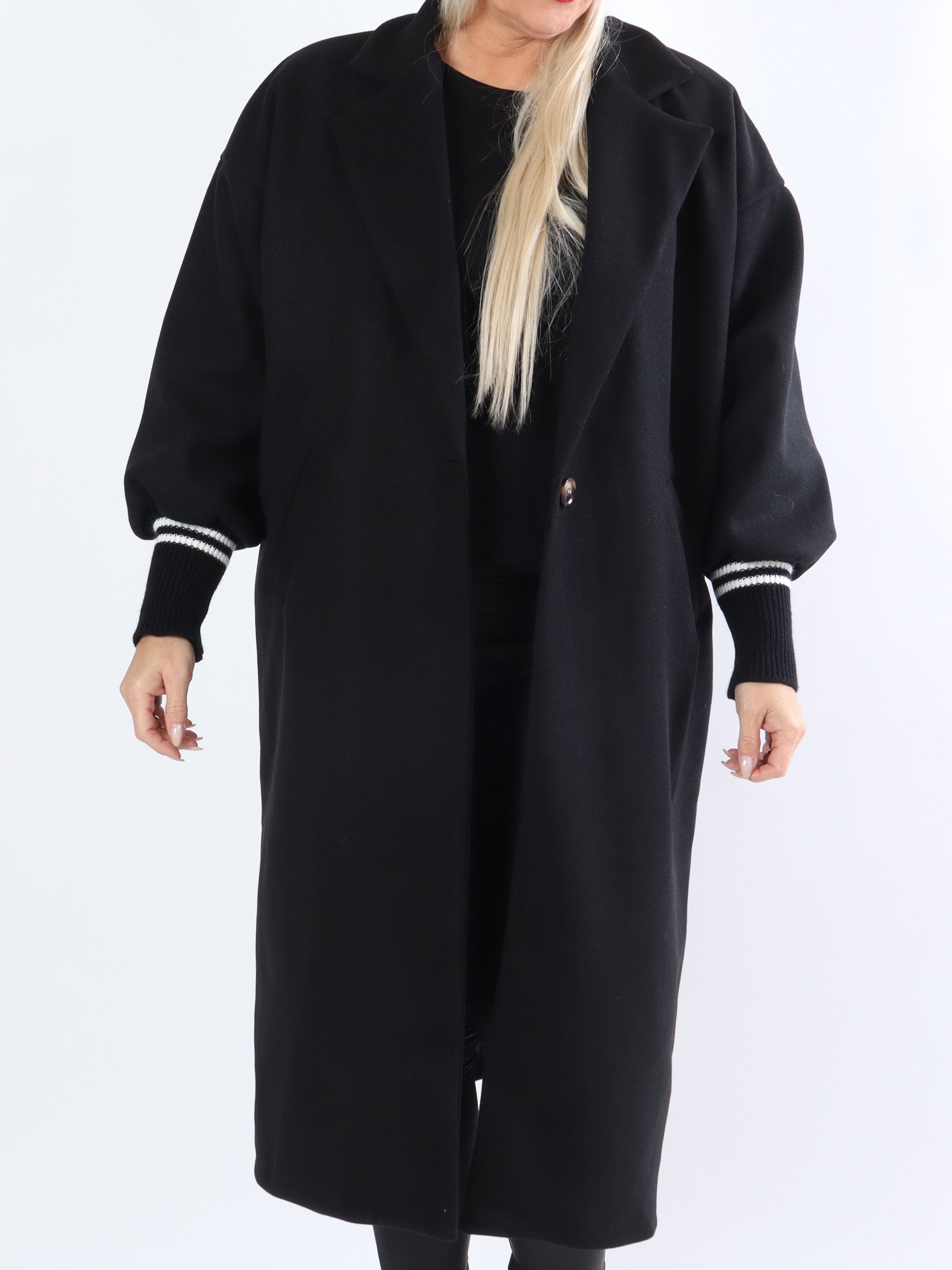 Nitas - Plus size overgangsjakke med strikket ærmestykke